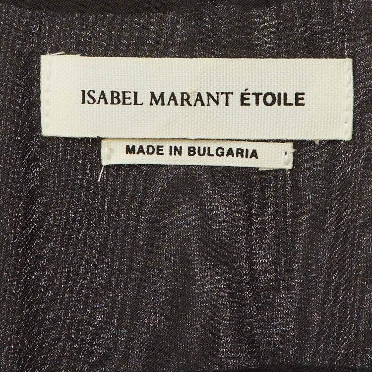 Pre Owned Isabel Marant Etoile Black Crepe Wrap Around Midi Dress S 