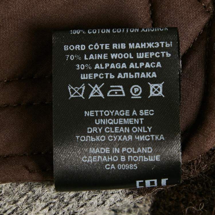 Pre Owned Isabel Marant Etoile Patterned Wool Ribbed Collar Cape XS