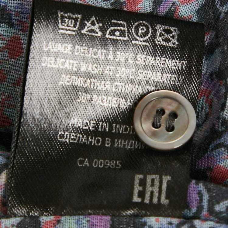 Pre Owned Isabel Marant Etoile Blue Floral Print Cotton Layona Blouse M