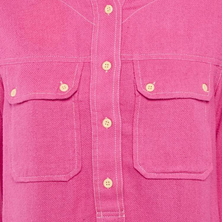 Pre Owned Isabel Marant Pink Silk Button Front Shirt S