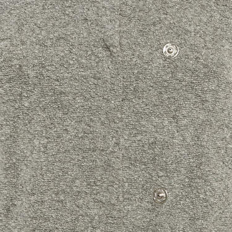 Pre Owned Isabel Marant Etoile Grey Textured Knit Button Front Cardigan S