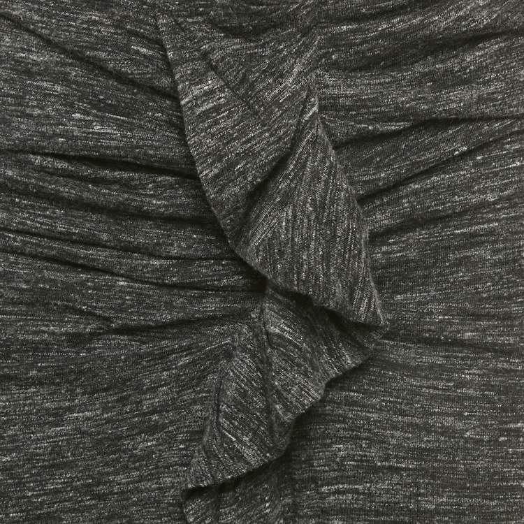 مملوكة مسبقًا Isabel Marant Etoile Grey Jersey Ruffled Mini Skirt M