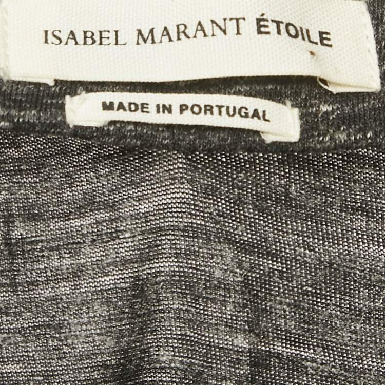 مملوكة مسبقًا Isabel Marant Etoile Grey Jersey Ruffled Mini Skirt M