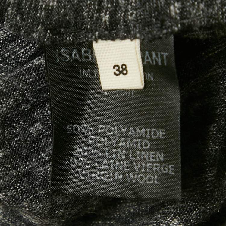 مملوكة مسبقًا Isabel Marant Etoile Grey Jersey Ruffled Mini Skirt M