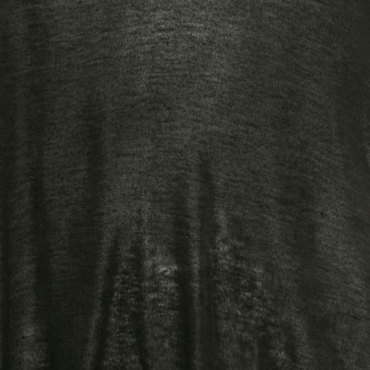 Pre Owned Isabel Marant Etoile Black Jersey Semi Sheer T-Shirt M