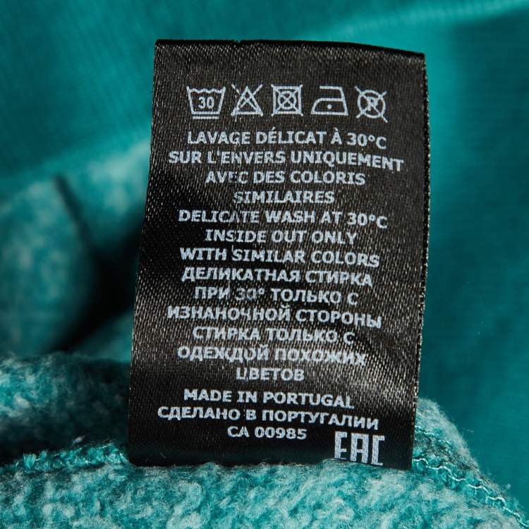 مملوكة مسبقًا Isabel Marant Etoile Green Logo Print Cotton Houston Sweatshirt M