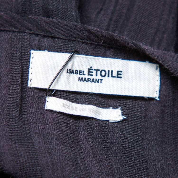 Pre Owned Isabel Marant Etoile Black Knit Buttoned Shoulder Detail Maxi Dress S