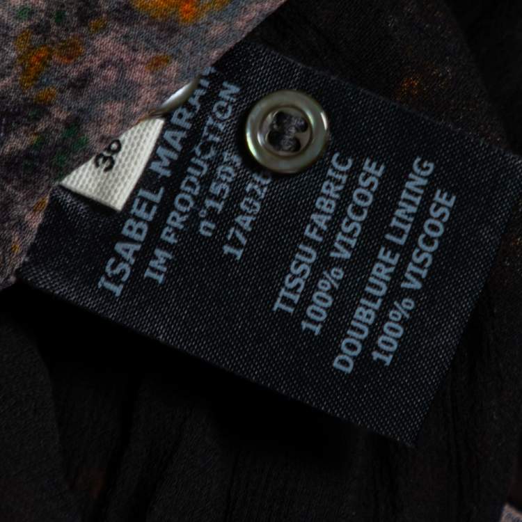 Pre Owned Isabel Marant Etoile Multicolored Printed Ruched Dress XS