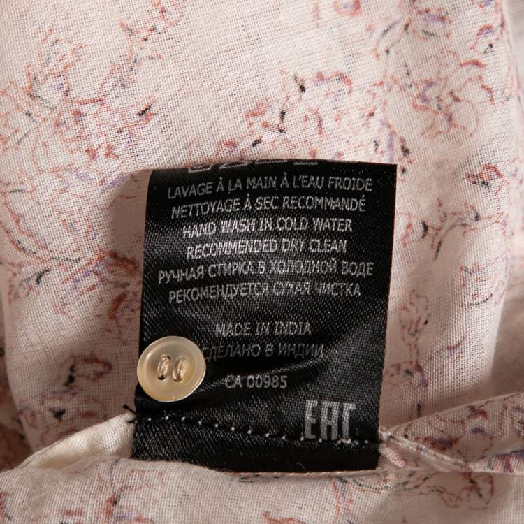 Pre Owned Isabel Marant Etoile Pale Pink Floral Printed Violette Blouse M