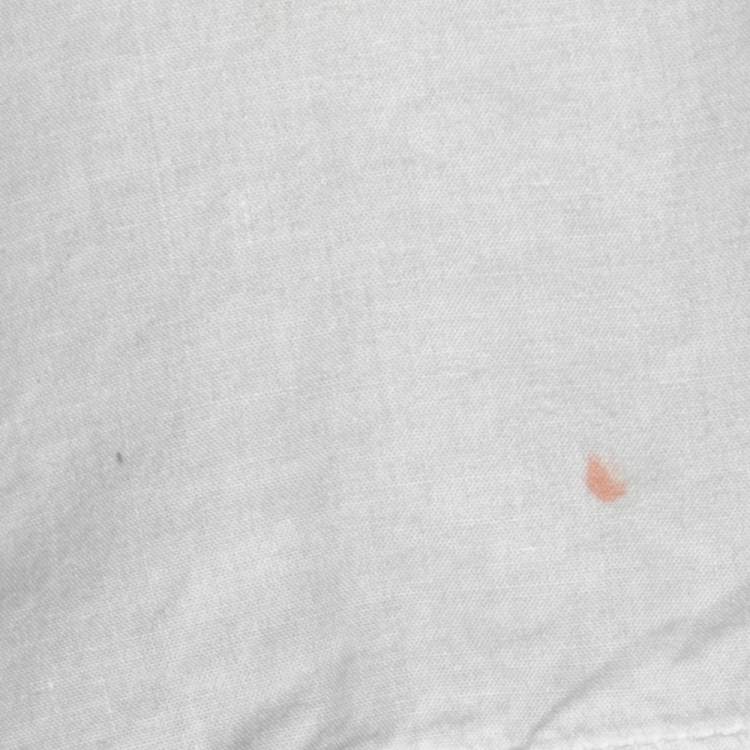 Pre Owned Isabel Marant Etoile White Cotton Pintuck and Ruffle Detailed Okina Blouse M