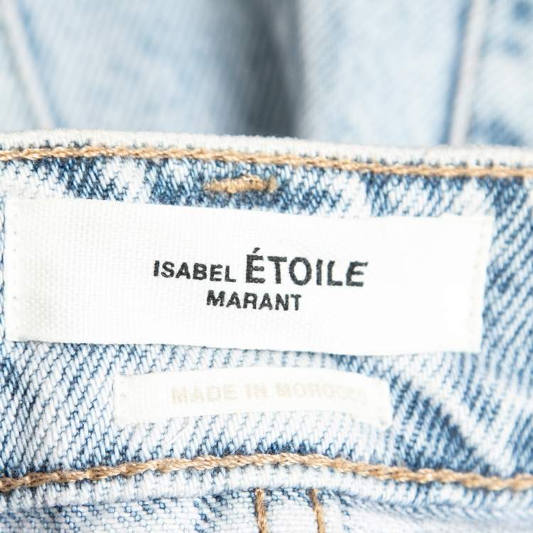 Pre Owned Isabel Marant Etoile Blue Denim High Waisted Shorts S