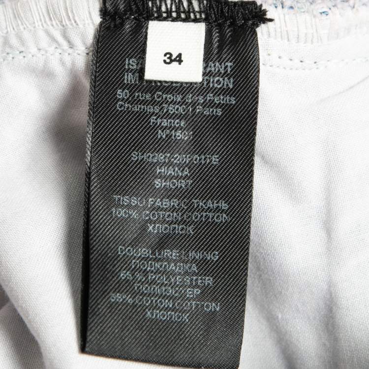 Pre Owned Isabel Marant Etoile Blue Denim High Waisted Shorts S