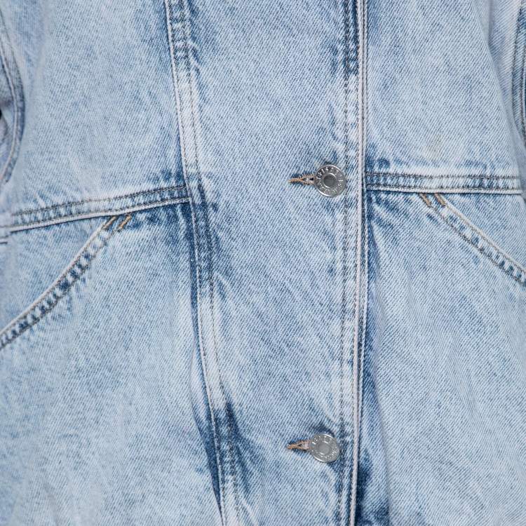 Pre Owned Isabel Marant Etoile Blue Denim Harmon Button Front Jacket S