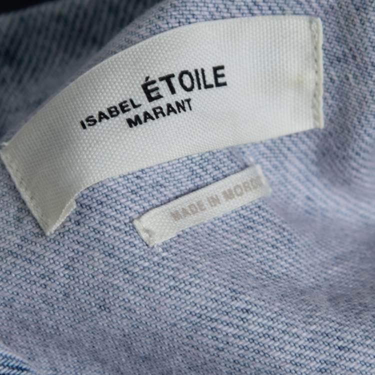 Pre Owned Isabel Marant Etoile Blue Denim Harmon Button Front Jacket S