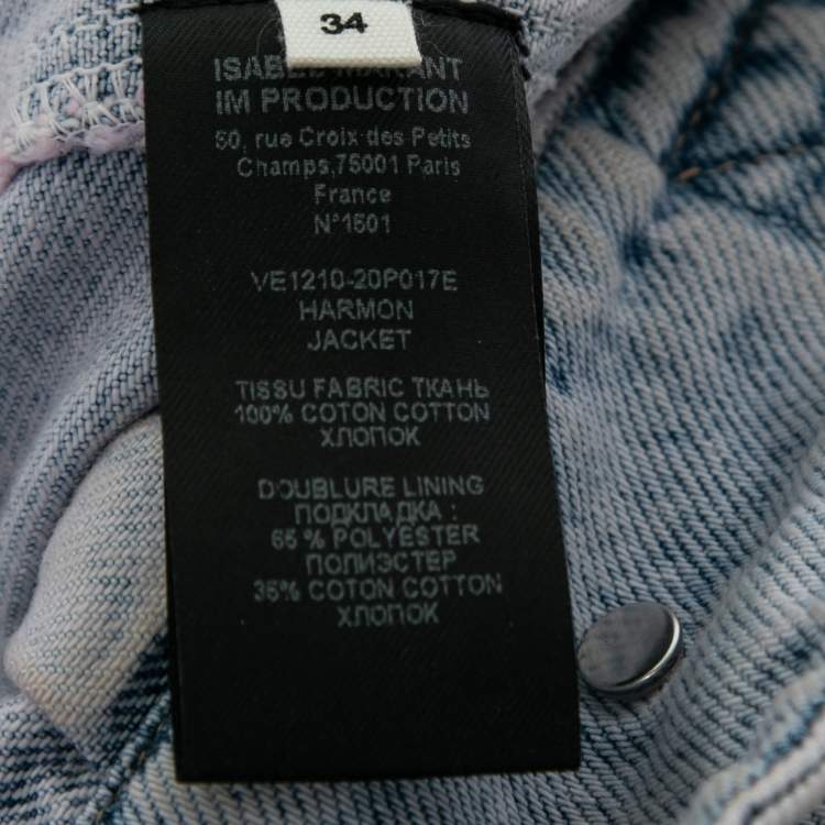 Pre Owned Isabel Marant Etoile Blue Denim Harmon Button Front Jacket S
