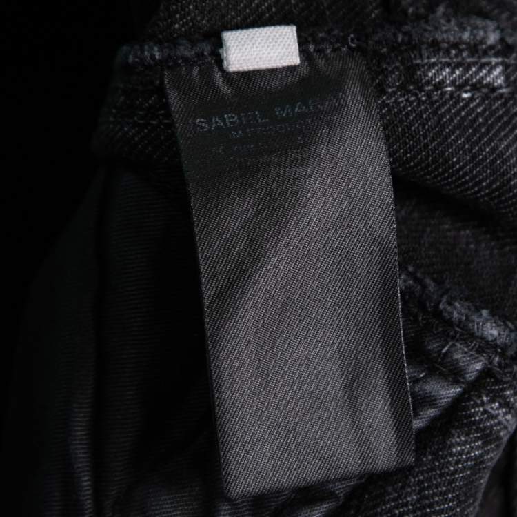 Pre Owned Isabel Marant Etoile Grey Distressed Denim Jeans M Waist 32"