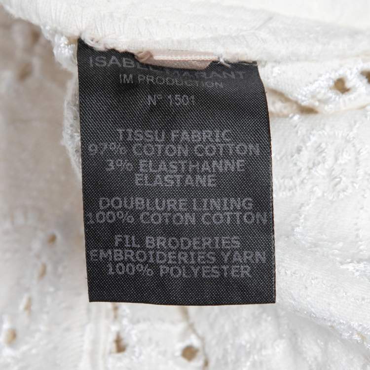 مملوكة مسبقًا Isabel Marant Etoile White Lace Embroidered Jeans M