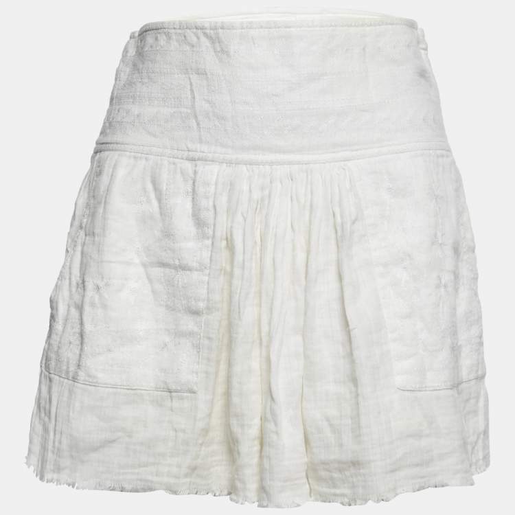 skolde Grand kun Isabel Marant Etoile White Embroidered Cotton Mini Skirt S Isabel Marant  Etoile | TLC