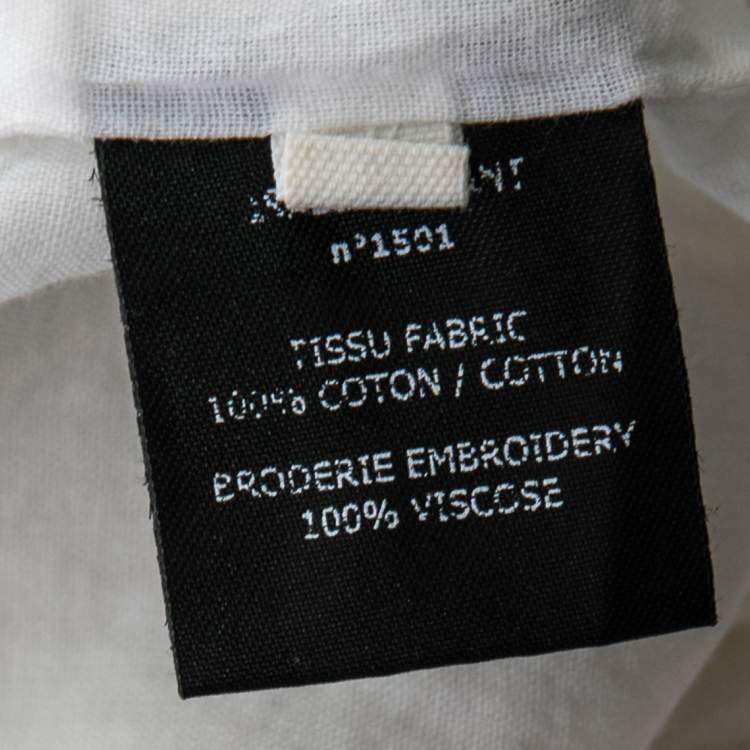 Pre Owned Isabel Marant Etoile White Embroidered Cotton Mini Skirt S