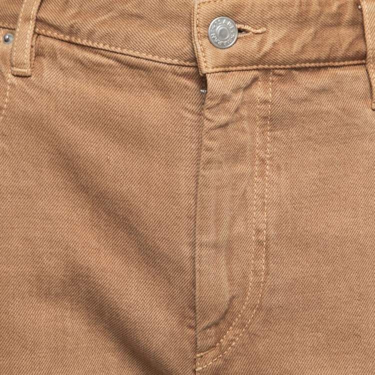 Pre Owned Isabel Marant Etoile Khaki Brown Denim Jeans M Waist 32"