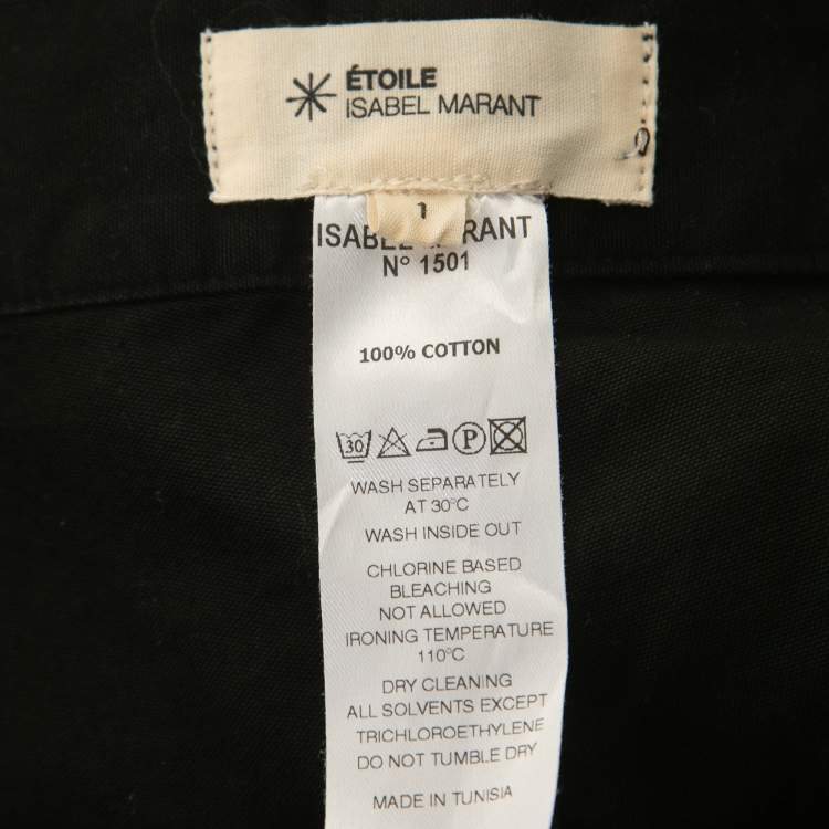 Pre Owned Isabel Marant Etoile Black Cotton Cropped Trousers S