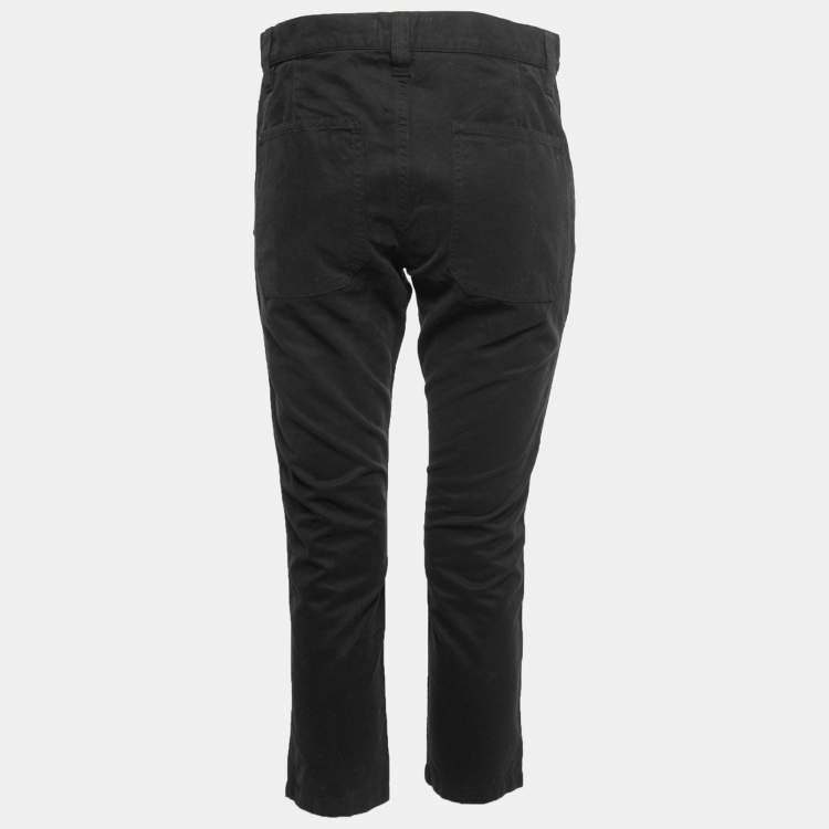 Pre Owned Isabel Marant Etoile Black Cotton Cropped Trousers S