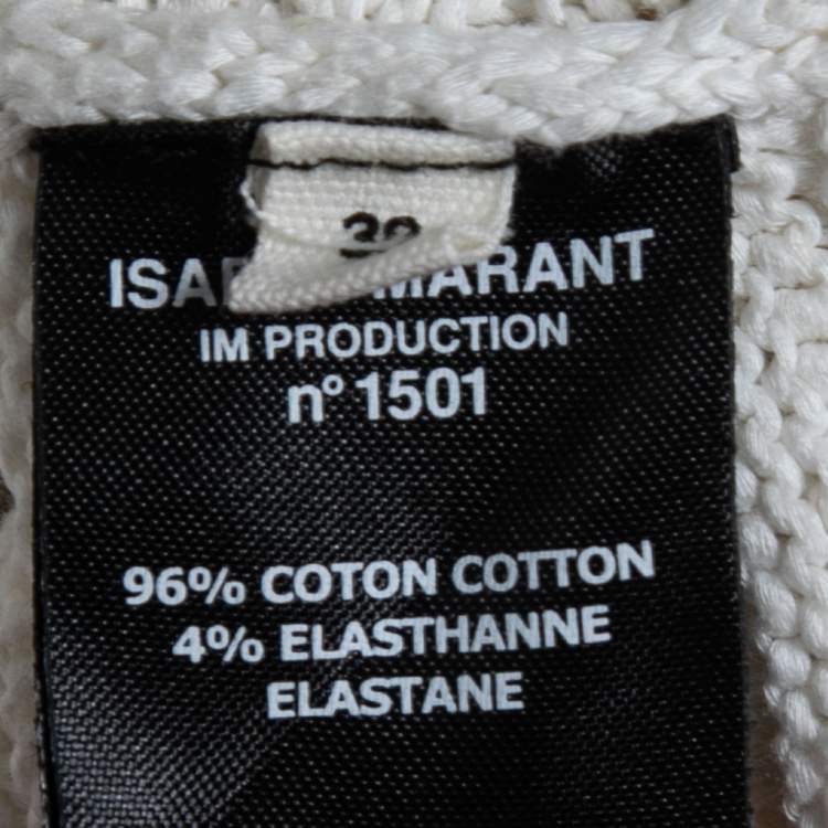 Pre Owned Isabel Marant Etoile Off White Knit Sleeveless Top M