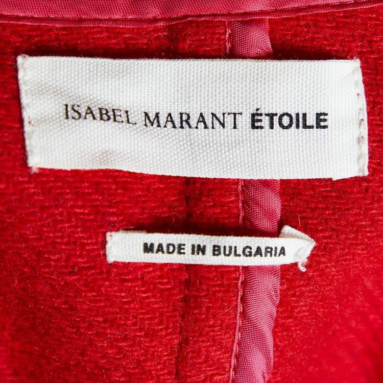 Pre Owned Isabel Marant Etoile Red Wool Jacket M