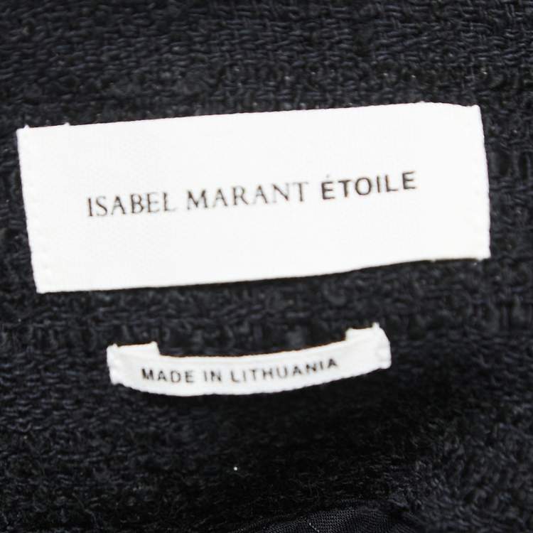 Pre Owned Isabel Marant Etoile Black Tweed Jacket M