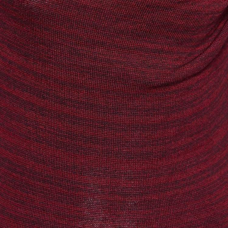 Pre Owned Isabel Marant Etoile Burgundy Knit Draped Top M