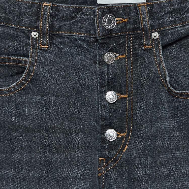 Pre Owned Isabel Marant Étoile Charcoal Grey Denim Distressed Garance Jeans S
