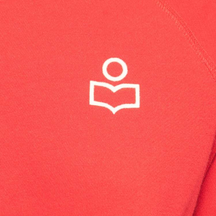 Pre Owned Isabel Marant Etoile Red Cotton Blend Crew Neck Sweatshirt S