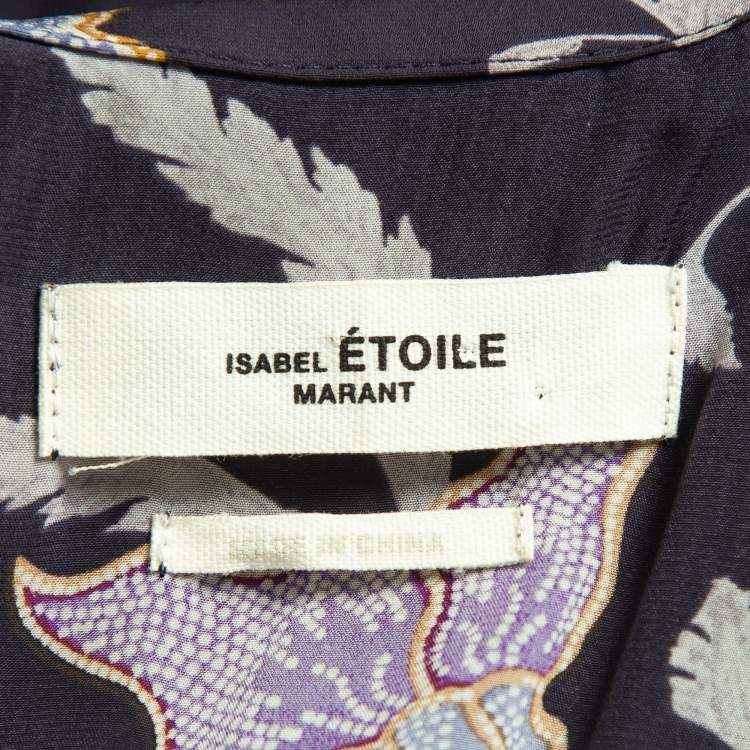 Pre Owned Isabel Marant Etoile Floral Print Crepe Oxel Blouse S