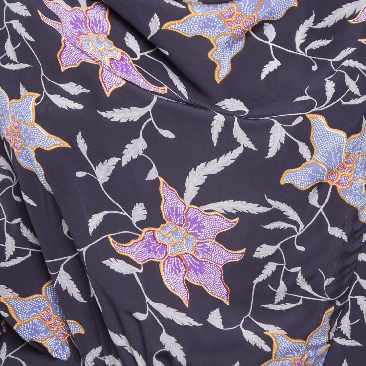 Pre Owned Isabel Marant Etoile Floral Print Crepe Oxel Blouse S