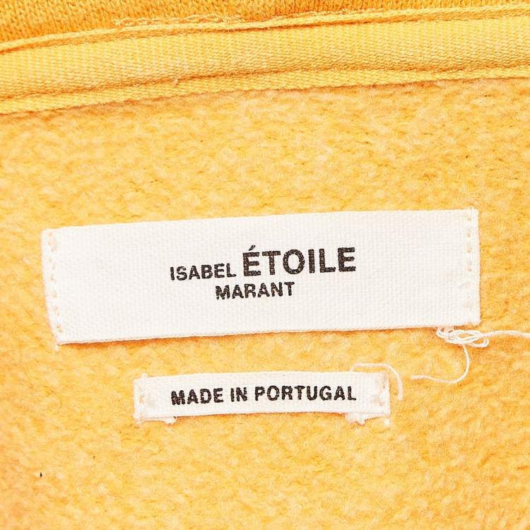 Pre Owned Isabel Marant Etoile Orange Cotton Short-Sleeve Sweatshirt M