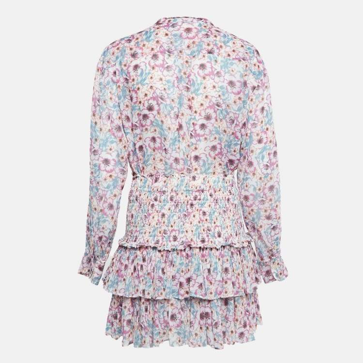 Pre Owned Isabel Marant Etoile Multicolor Floral Print Cotton Shirt and Naomi Skirt Set M