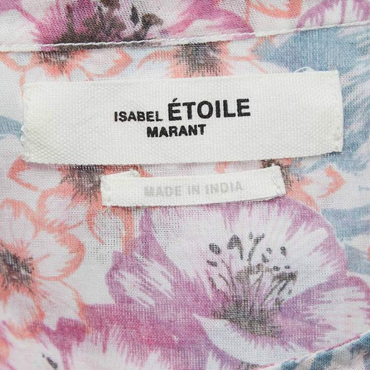 Pre Owned Isabel Marant Etoile Multicolor Floral Print Cotton Shirt and Naomi Skirt Set M