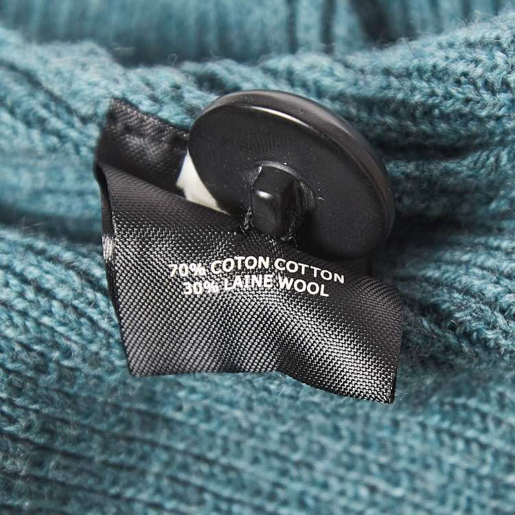 مملوكة مسبقًا Isabel Marant Etoile Green Wool Blend Knit Button Detailed Sweater XS