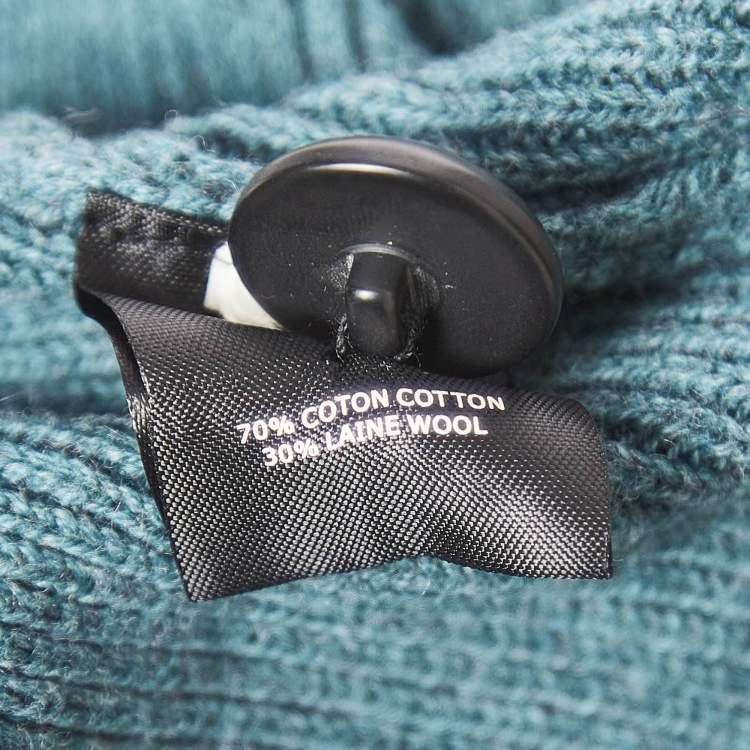 مملوكة مسبقًا Isabel Marant Etoile Green Wool Blend Knit Button Detailed Sweater XS