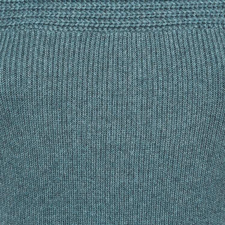 مملوكة مسبقًا Isabel Marant Etoile Green Wool Blend Knit Button Detailed Sweater XS