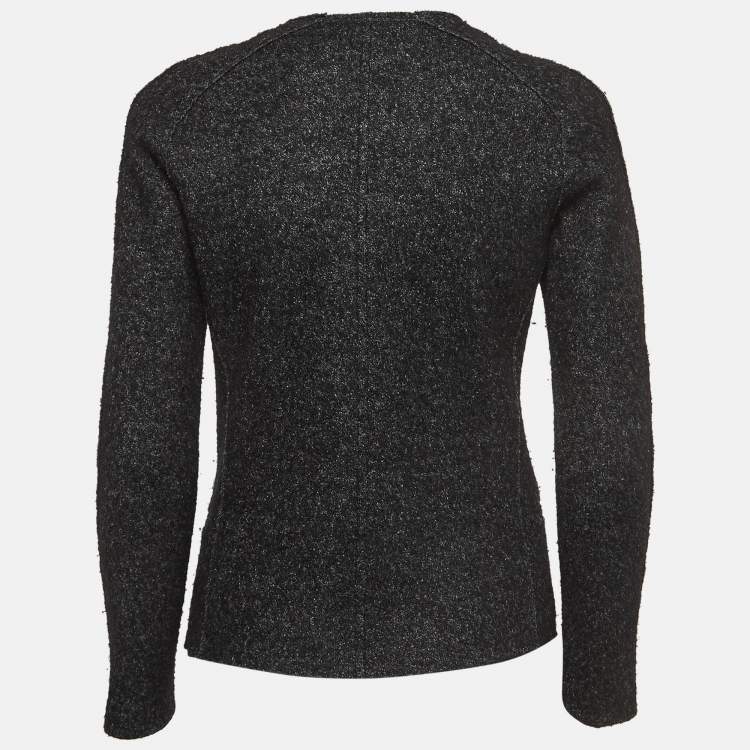 Pre Owned Isabel Marant Etoile Grey Wool Tweed Cardigan XS