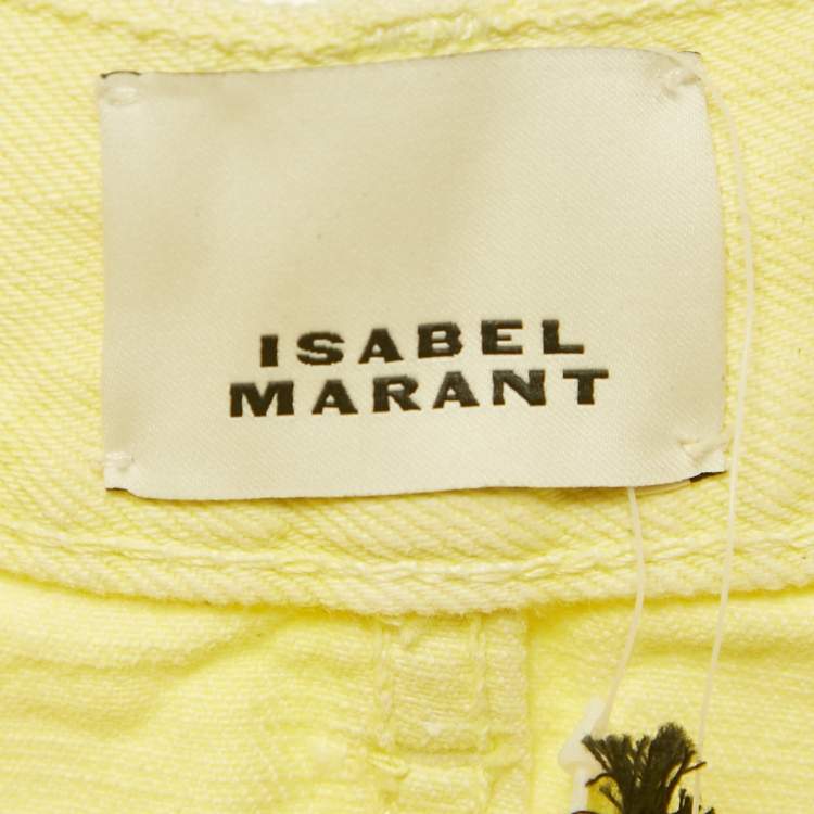 Pre Owned Isabel Marant Yellow Cotton Skinny Vikira Jeans M/Waist 30"