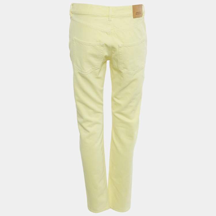 Pre Owned Isabel Marant Yellow Cotton Skinny Vikira Jeans M/Waist 30"