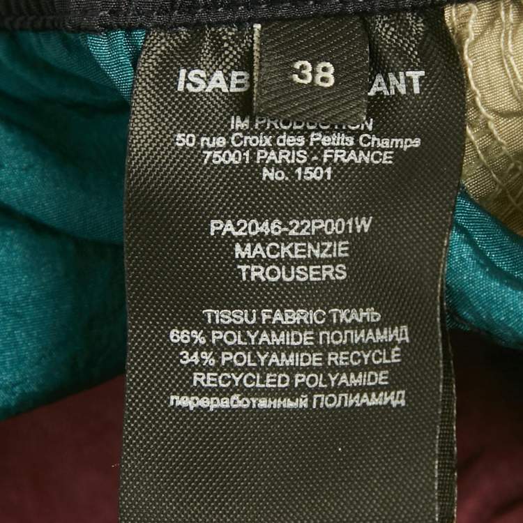 Pre Owned Isabel Marant Blue Nylon Paneled Track Pants M