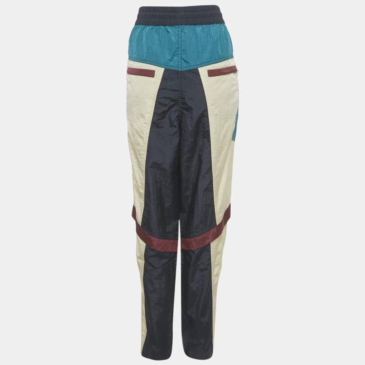 Pre Owned Isabel Marant Blue Nylon Paneled Track Pants M