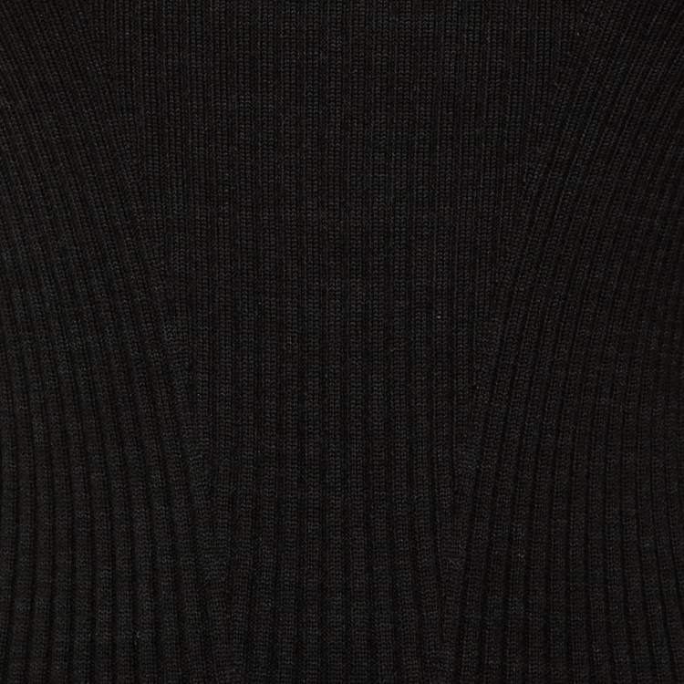 Pre Owned Isabel Marant Black Merino Wool Knit Zana Cut-Out Jumper S 