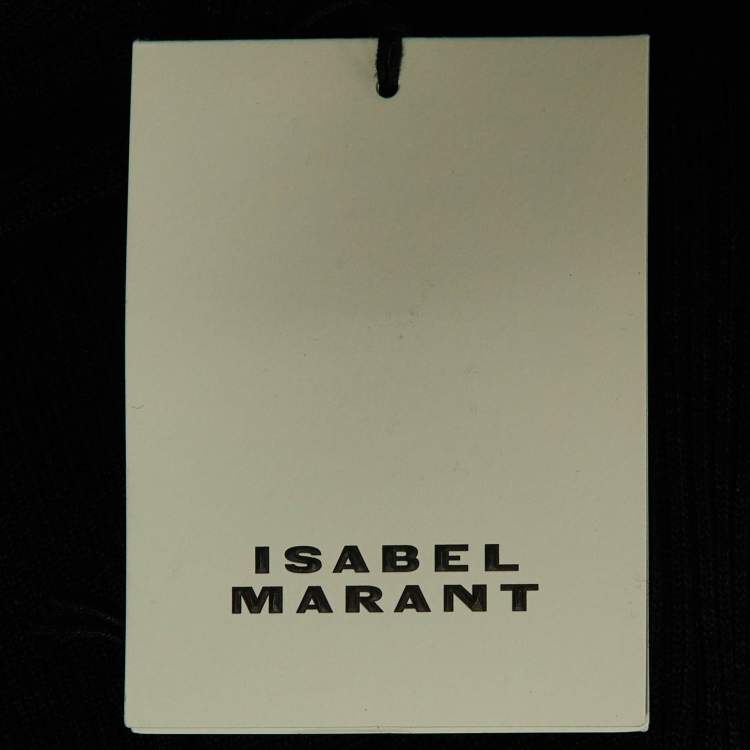 Pre Owned Isabel Marant Black Merino Wool Knit Zana Cut-Out Jumper S 