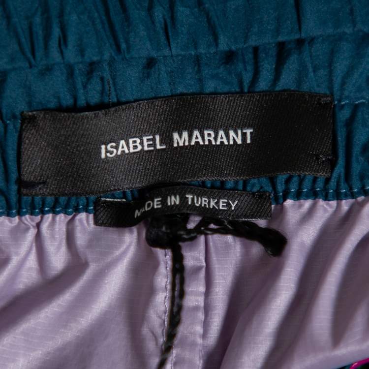 Pre Owned Isabel Marant Color Block Synthetic Raruso Joggers M