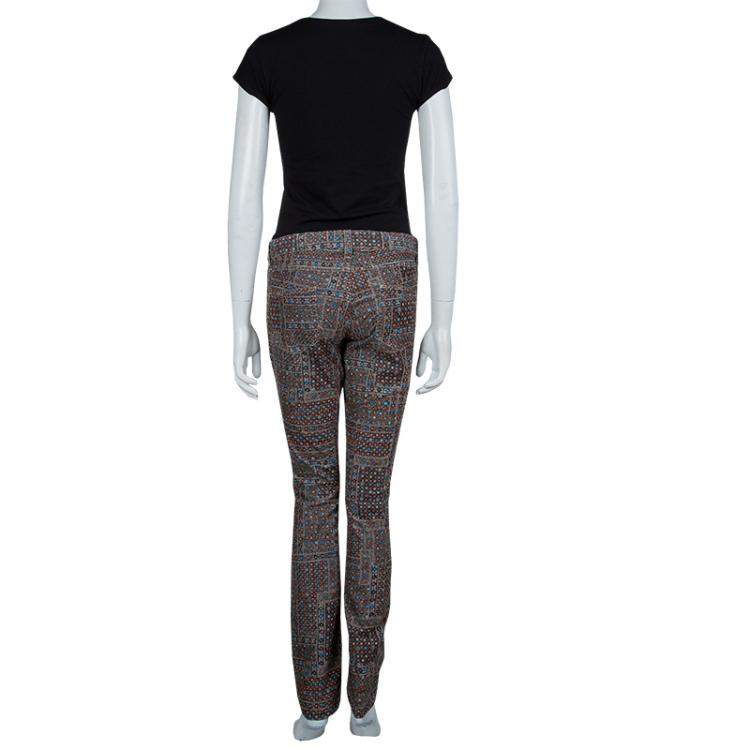 Pre Owned Isabel Marant Etoile Multicolor Printed Corduroy Pants M