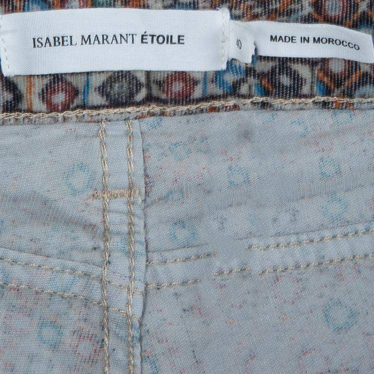 Pre Owned Isabel Marant Etoile Multicolor Printed Corduroy Pants M